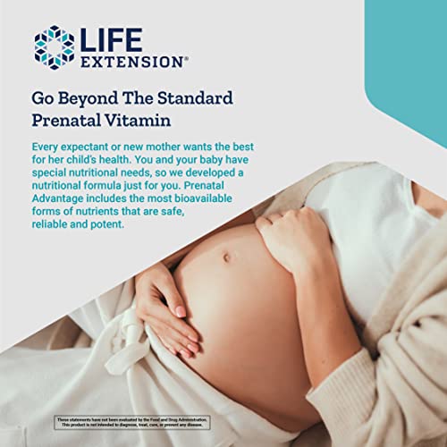 Life Extension Prenatal Advantage Supplement – Comprehensive Prenatal Vitamin For Pregnant Women - Complete Multivitamin For Healthy Brain With Dha - Non-Gmo, Gluten-Free -120 Softgels #TOP5
