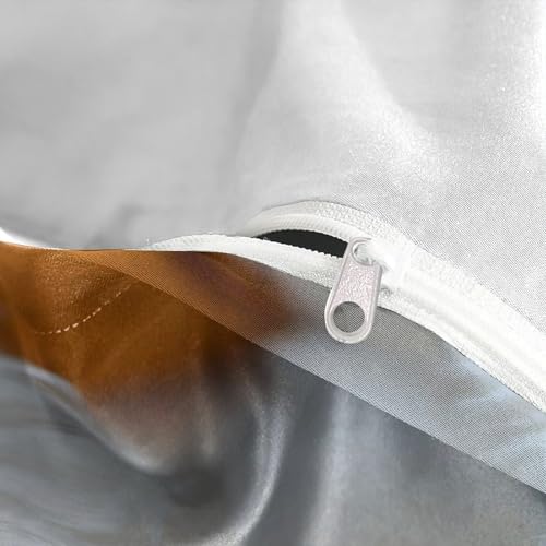 Housse de couette chiot blanc avec fermeture éclair éclair invisible - 8