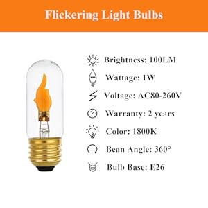 Flame Light Bulbs E26 Standard Base LED Flickering Light Bulbs, Realistic Flame Effect Bulb for Halloween Christmas Decoration, 6 Pack Flame Light Bulbs E26 Standard Base LED Flickering Light Bulbs Realistic Flame Effect Bulb for Halloween Christmas Decoration 6 Pack