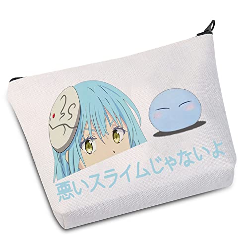 WZMPA Rimuru Tempest Anime Trousse de maquillage Otherworlder Anime Cosplay Cadeau Manga Cartoon Maquillage Pochette à fermeture éclair pour femmes et filles, Rimuru Tempest Cover