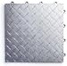 RaceDeck Diamond Plate Design, Durable Interlocking Modular Garage Flooring Tile (48 Pack), Alloy