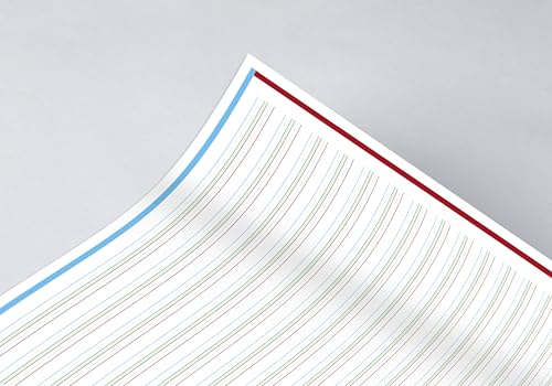 Clairefontaine 6158C - Bloc écriture Clairenfantine spécial Dys encollé 14,8x21cm 100 pages détach. cadre & lignes 4 couleurs Interligne 5 mm