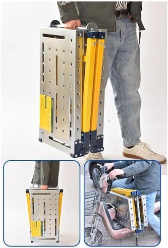 Plataforma de trabajo ajustable y plegable en acero resistente para pintar paredes 6