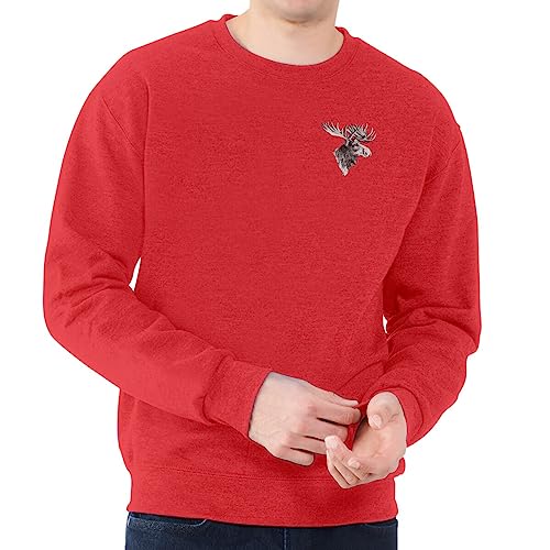 Sweat Shirt Homme Tête d'Élan Animaux de la Forêt cadeau idéal