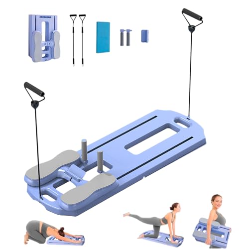 Kensbro Tabla Pilates, Tabla Fitness Plegable con 8 Ruedas Silenciosas, Máquina Multifuncional Reformer Pilates, Capacidad Carga de 150 Kg, Tabla Entrenamiento con Retorno Automático para el Hogar Kensbro Tabla Pilates, Tabla Fitness Plegable con 8 Ruedas Silenciosas, Máquina Multifuncional Reformer Pilates, Capacidad Carga de 150 Kg, Tabla Entrenamiento con Retorno Automático para el Hogar