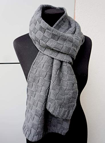 merino wool scarf, wool scarf men, mens scarves, mens knit scarf, merino scarf, Grey Scarf For Men, men's Scarf