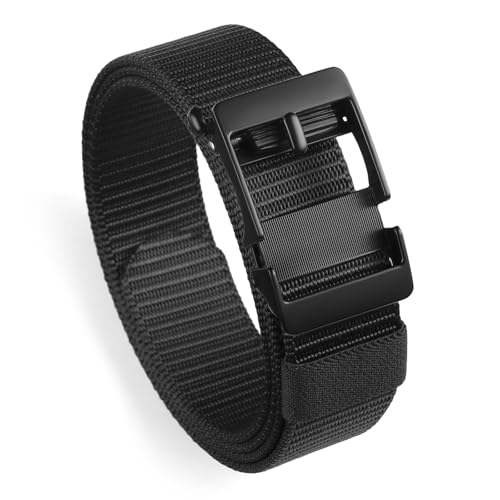 GOIACII Ratchet Tactical Gun Belt for Men Mens Golf Belt 1 3/8" Nylon Web Belt with Automatic Slide Buckle2