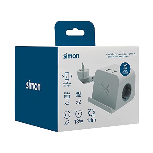 Regleta Simon Combiflat ideal para organizar los cables del escritorio 7
