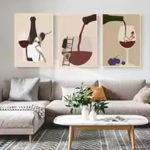 Affiches murales abstraites amusantes pour relooker un mur de cuisine