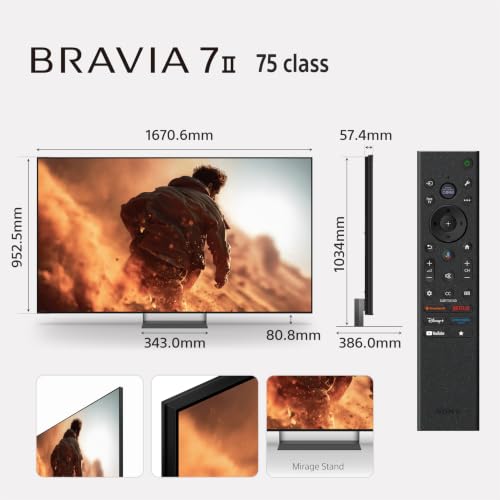 Image of Sony 189 cm (75 Inch) BRAVIA 7II True RGB Series 4K Ultra HD Google TV K-75XR70M2