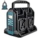 350W Portable Power Supply Inverter, 4 Port Power Adapter for Makita LXT 18V Battery, DC 20V to AC 120V Converter with USB Port, Type-C Port, LED Light