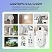 BN-LINK Wireless Remote Control Outlet Electrical Switch for Lights, Fans, Christmas Lights, Small Appliance, 100ft Long Range White (Learning Code, 3Rx-2Tx) 1200W/10A, ETL & FCC Certified