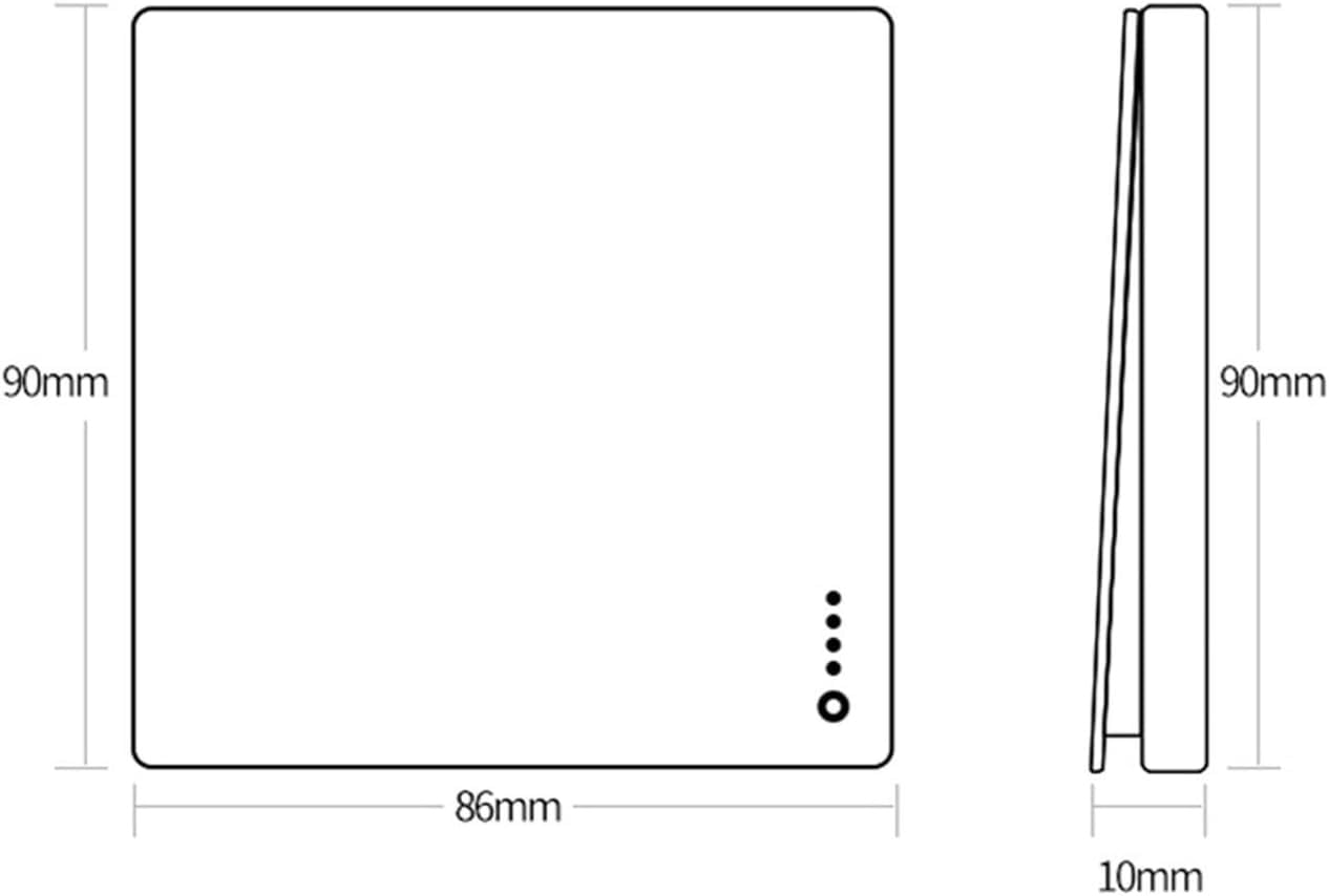 Włącznik ścienny, Panel włącznika światła typu 86 86x90mm do pojedynczego lub podwójnego sterowania z opcjami grupowymi/kierunkowymi(2 Gang 2 Way)