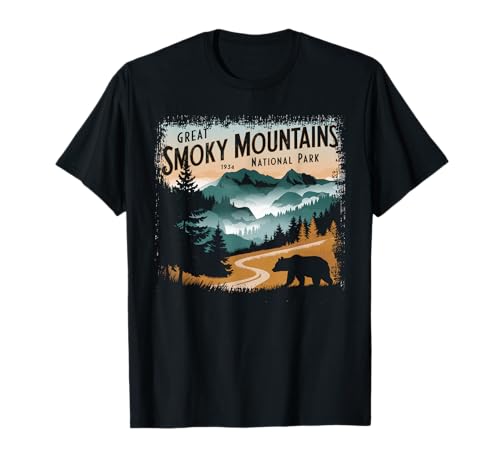 Great Smoky Mountains National Park Tshirt Men Women Bear T-Shirt