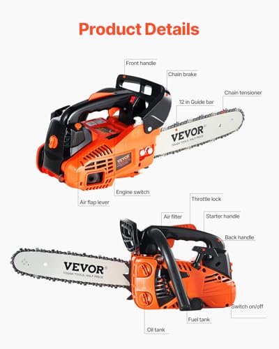 VEVOR 25.4CC 12-Inch Top Handle