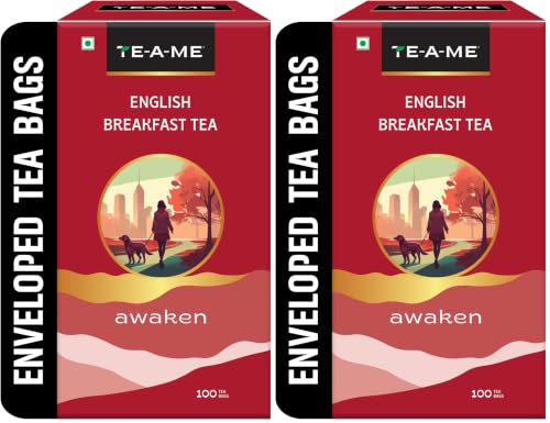 Image of TE-A-ME Black English Breakfast Tea 100 TB | Tea Bags 100 (Pack of 2)