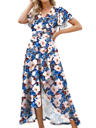 Image of ZZV Formal Dresses for Women Gowns Evening V Neck Wedding Guest Dresses