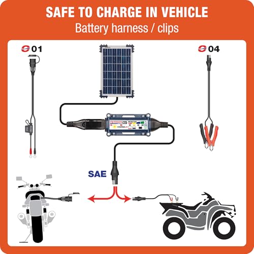 OptiMate Solar Duo + 10W Solar Panel, TM522-D1, Solarlade- & -wartungsgerät für 12.8V / 13.2V Lithium & 12V Blei-Säure Batterie