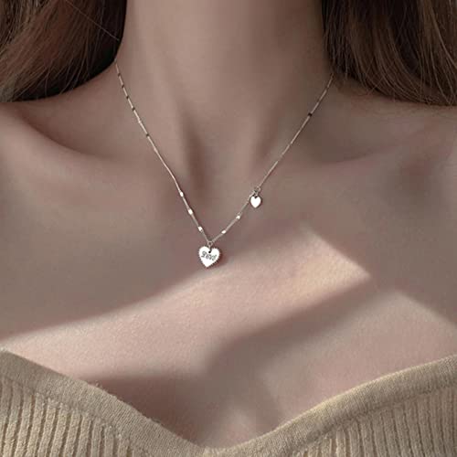 Collier chaîne de clavicule cœur argent 925, le bijou minimaliste idéal pour vos soirées