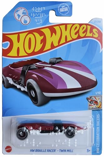 Hot Wheels Braille Racer Twin Mill 1/64 Rojo miniatura 1