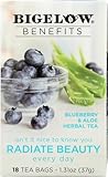 Bigelow Benefits Blueberry & Aloe Herbal Tea , Pack of 1