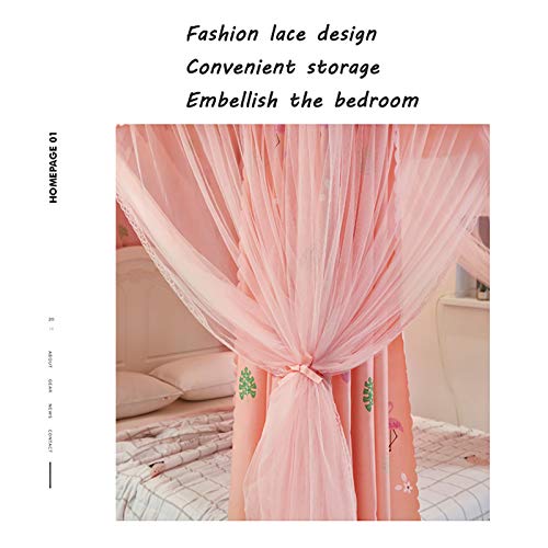 Dosel para cama de princesa de 4 postes y cortinas opacas 200x220x200cm 8