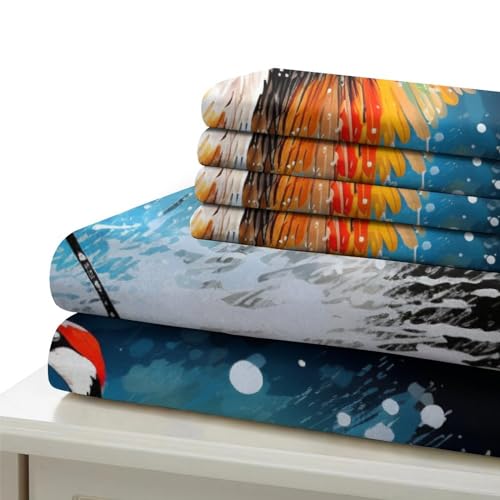 Housse de couette grue blanche 3D parure lit double zippée microfibre 200x200cm