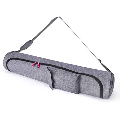 GzxLaY Functional Storage Yoga Mat Bag Carrier Bags Waterproof Canvas Cover With Pockets for Yoga Equipment Bag 72CM Long, Adjustable Strap