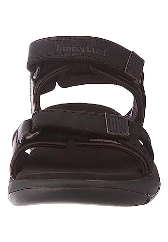 Timberland Governor's Island Men's Leather Strap Sandal (Black Nubuck, 10)3