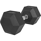 GORILLA SPORTS® Hexagon Kurzhanteln - Gewichte 2-50 kg, mit/ohne Ablage, Gusseisen Gummiert, Rutschsicher, Griff Gerändelt und Verchromt - Kurzhantel, Hanteln, Dumbbell, Krafttraining, Fitness