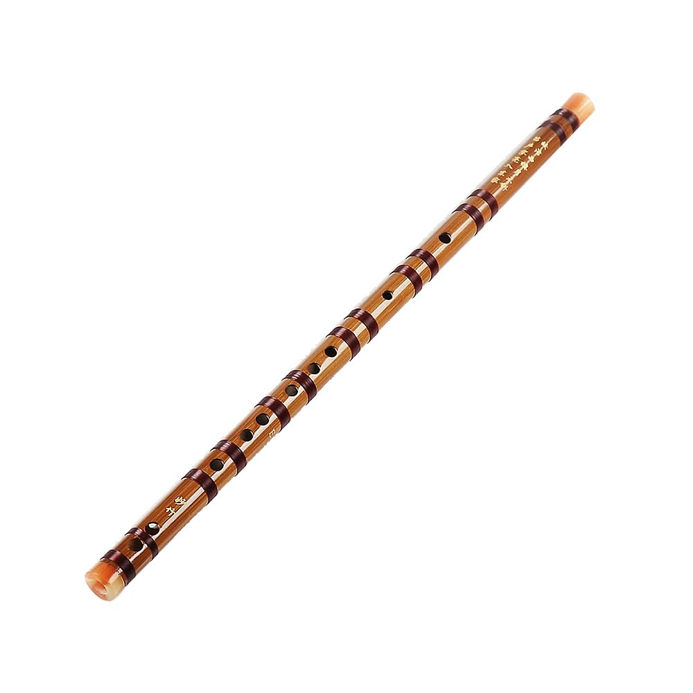 HCZKIUJY Bitter Bamboo Flute Suitable for Beginners, Easy To Play Chinese Folk Wind Instrument, Transverse Flute,Brown,#D (Brown #D)