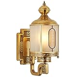 GWJKG Lampe Nouveau Cuivre Chambre Chevet lampes Fixes Fond mur créatif Style Chinois bénédiction Applique murale Appliques murales (Size : A)