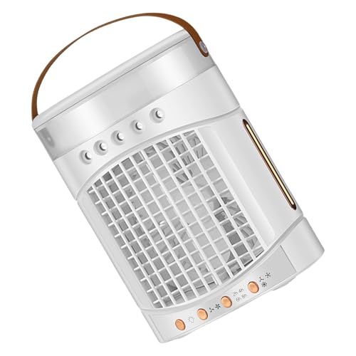 jdstty Ventilador de torre oscilante sin aspas con función de humidificación, aire acondicionado portátil con luz LED, ventilador silencioso para dormitorio