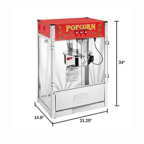 Great Northern Midway Marvel Commercial Quality Popcorn Popper Machine 16 Ounce