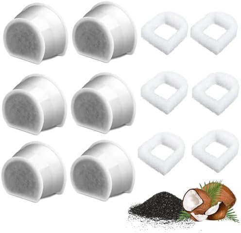 6 pcs Filtros de Carbón Activado para Fuentes de Agua de Mascotas...