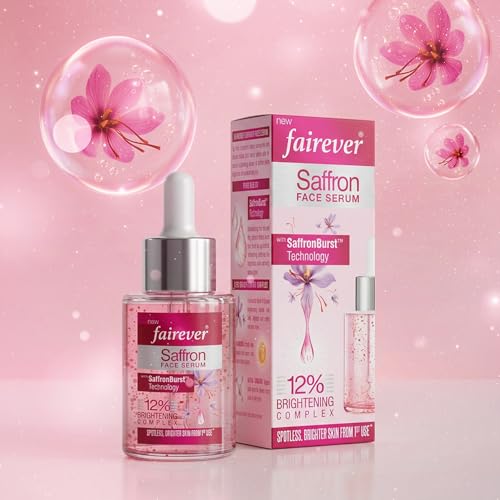 Image of Fairever Saffron Face Serum | 12% Brightening Complex | Niacinamide, Alpha Arbutin & SaffronBurst | Reduces Dark Spots & Pigmentation | For All Skin Types | 30ml