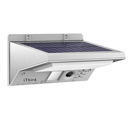 Solar Wall Lights, OPERNEE 21 LED Bright Outdoor Solar Lights Stainless Steel 3 Mode Motion Sensor Wireless Security Flood Light for Garage Pool Patio Yard Driveway Garden