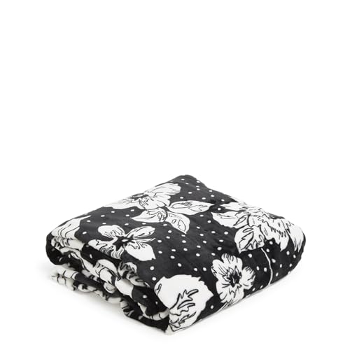 Collegiate Plush XL Throw Blanket (Multiple Teams Available), Black/White Rain Garden