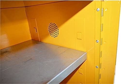 Intbuying Flammable Safety Cabinet, Cold-Rolled Steel Safety Storage Cabinet For Flammable Liquid With One Adjustable Shelf, Self Closing Door, Air Vent,Locking System (40 Gal 23.2X18.1X35In) #TOP5