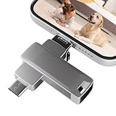 512GB Chiavetta USB per Iphone, 4 in 1 Pendrive Memoria Esterna per scaricare foto, USB C Pen Drive USB Stick 3.0, Memory Stick Compatibile con iphone/iPad/Android/PC, Backup con solo clic