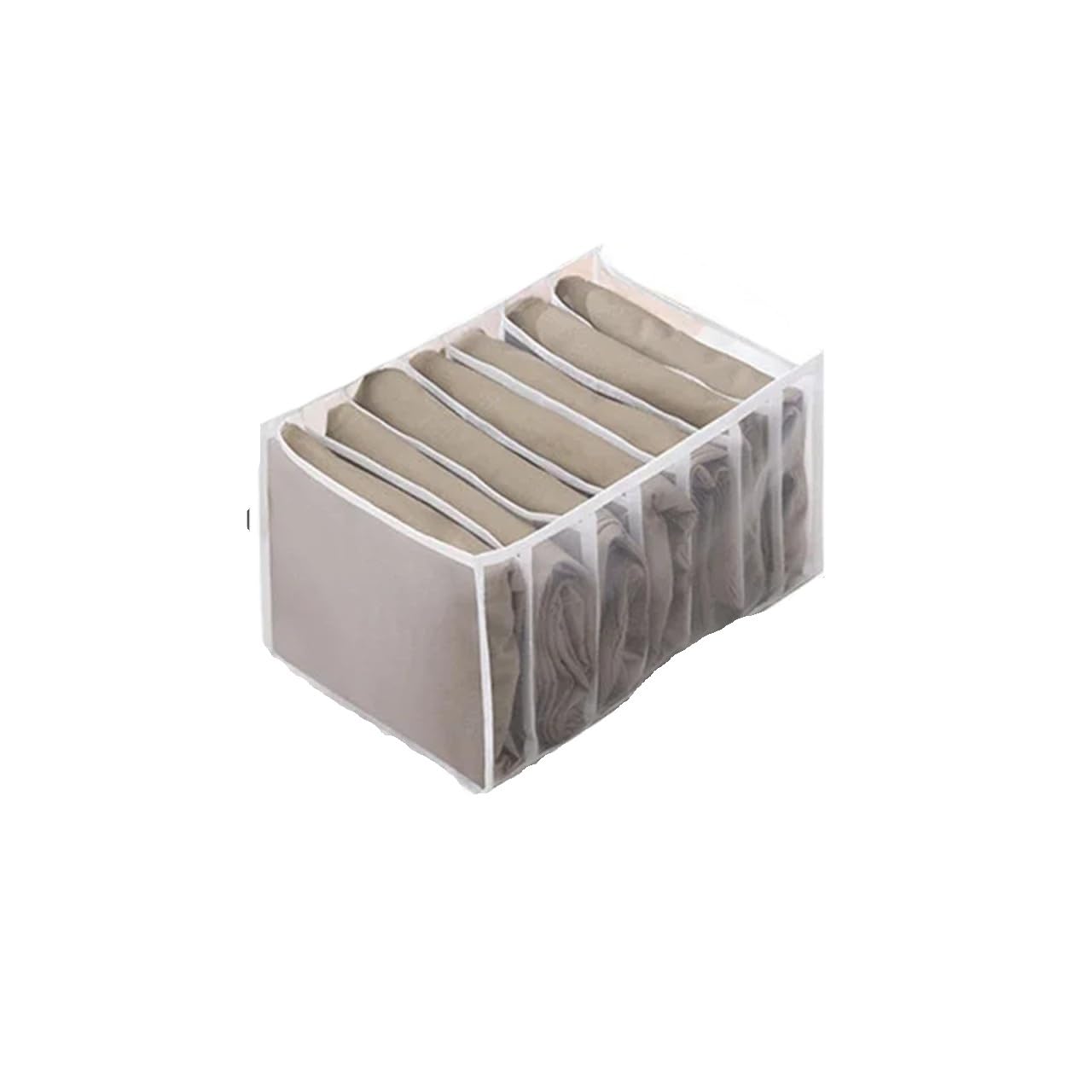 WYQXTY Wardrobe Socks Storage Organiser Underwear Sock Bra Pants Storage Box for Drawer Wardrobe Multiple Grids(7 grids-pants)