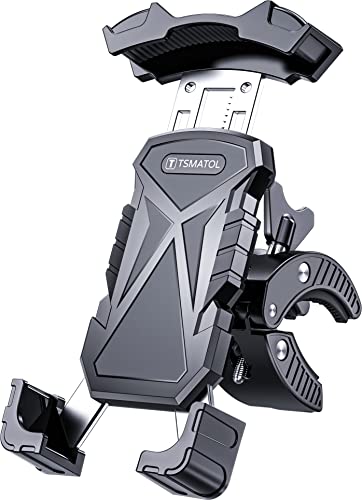 Tsmatol Universial Phone Holder For Bike, Motorcycle Phone Holder,Bike Phone Mount Compatible With Iphone 14 14 Plus 14 Pro Max 13 13 Mini 13 Pro Max 12 Samsung Galaxy S21 Note20 And More #TOP7