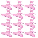Ondder 12 Pack Butterfly Hair Clamps Clips Hair Claw Clips Salon Pro Section Clip for Styling, Secti