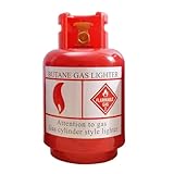 SKISUNO Alcancía Grande de Botella de Gas Roja, Hucha Creativa para Ahorrar Dinero, Decoración Hogar, Pote de Dinero Original para Cumpleaños y Regalos