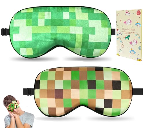 Kids Silk Sleep Masks - Adjustable Straps, Pack of 2