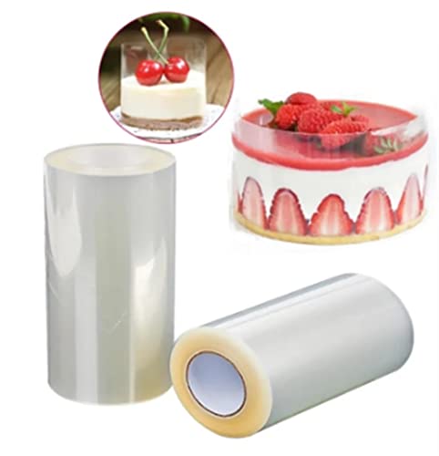 Image of CAKE DECOR 20 cm Collars Acetate Sheet Roll Clear Cake Pull Me Cake Strips Transparent Chocolate Mousse Collar Surrounding Edge Decorating (20cm x 10m Roll)