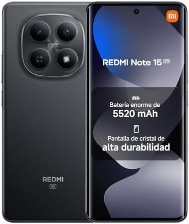 XIAOMI REDMI Note 15 5G - Smartphone de 8+256GB, Pantalla AMOLED ...