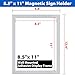VAIIGO 20 Pack Magnetic Sign Holder 8.5 x 11, Self-Adhesive Magnetic Picture Frame & Document Holder for Wall, Door, Fridge, Glass - Double-Sided Magnetic Frame for Poster & Paper Display (Silver)
