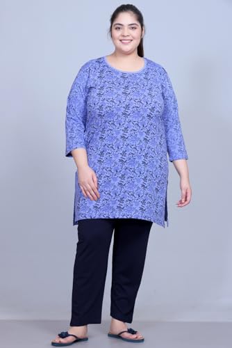 Image of RYSH Women's Plus Size Printed Longline Tops | Printed longline tops in multiple colours and plus sizes