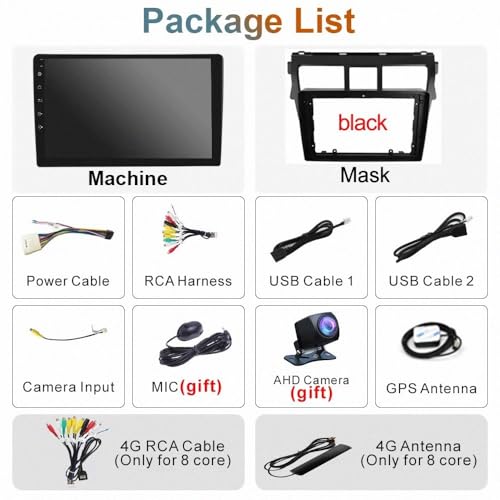 Autoradio touchscreen display Bluetooth para Toyota Vios con navegador integrado 32G 7